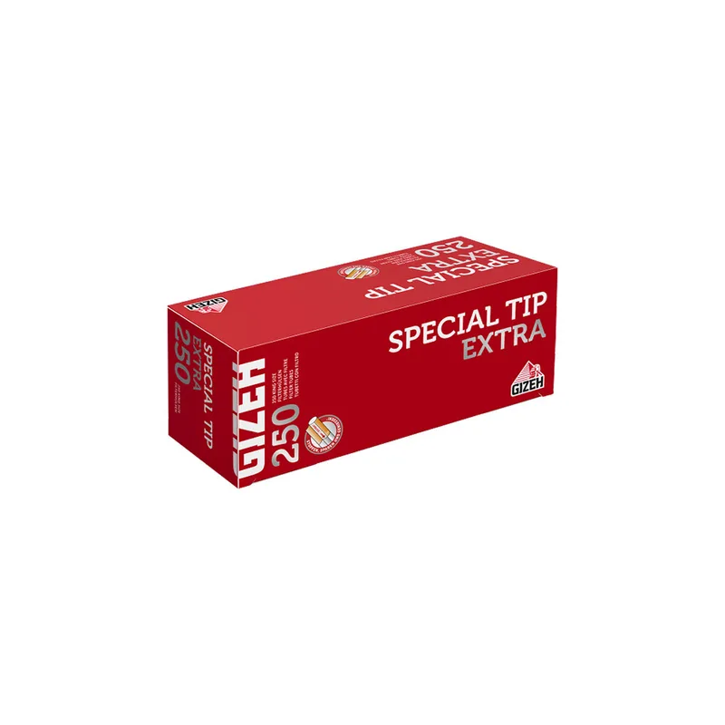GIZEH Special Tip Extra Hülsen (4) 250 Stück Packung – Produktabbildung
