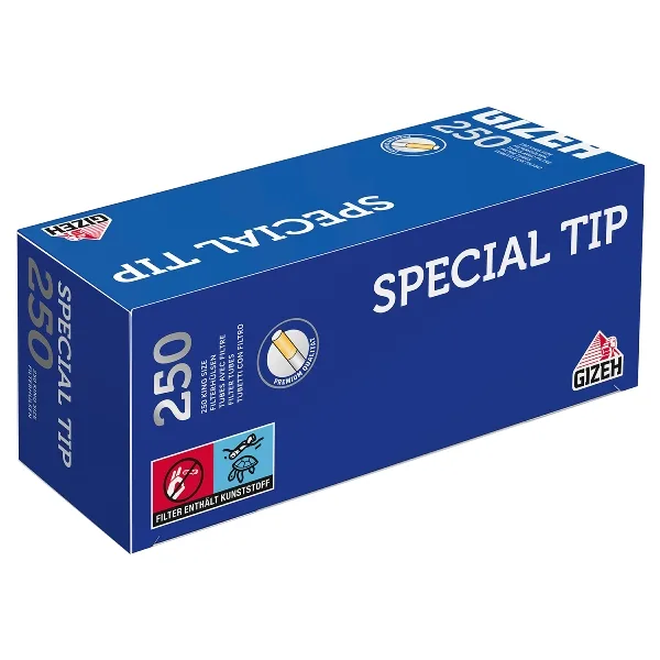 GIZEH Special Tip Hülsen (4) 250 Stück Packung – Produktabbildung