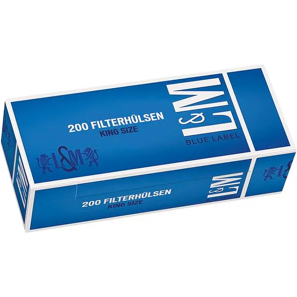 L&M Filterhülsen Blue Label (5) 200 Stück Packung – Produktabbildung