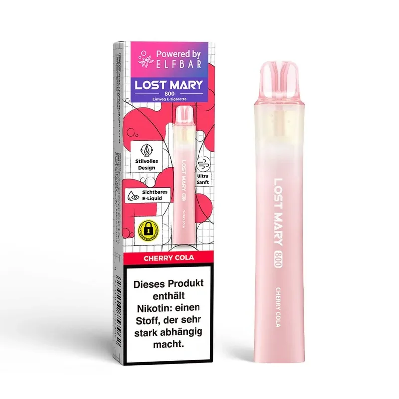 Lost Mary LM800 E-Shisha 20mg - Cherry Cola – Produktabbildung