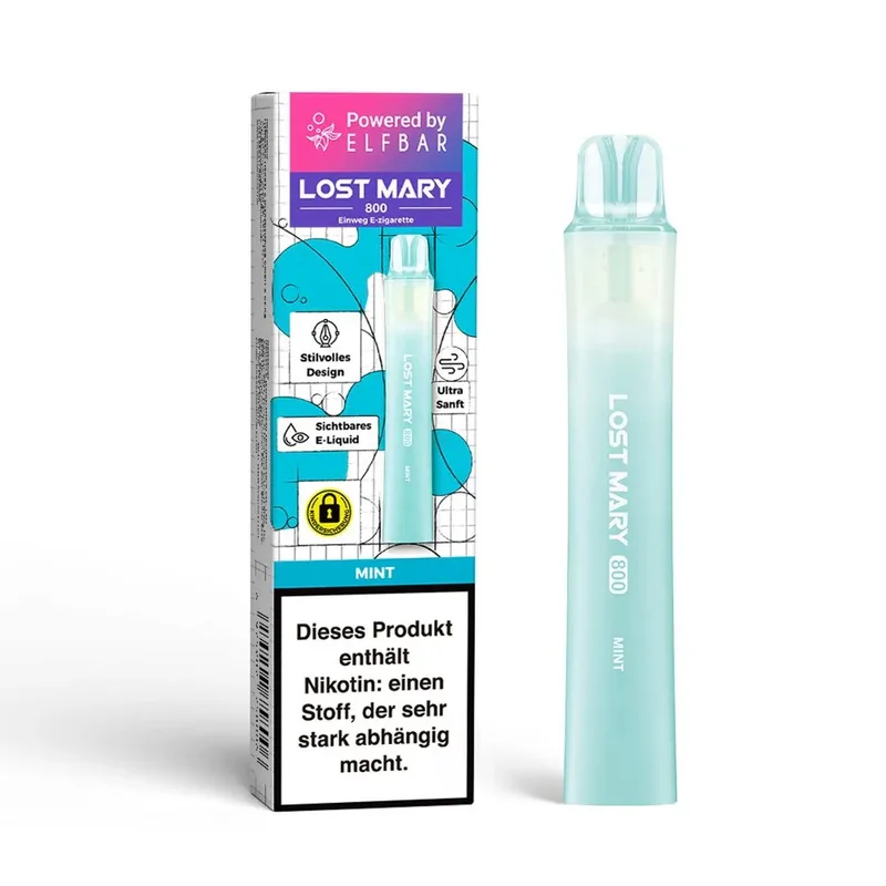 Lost Mary LM800 E-Shisha 20mg - Mint – Produktabbildung