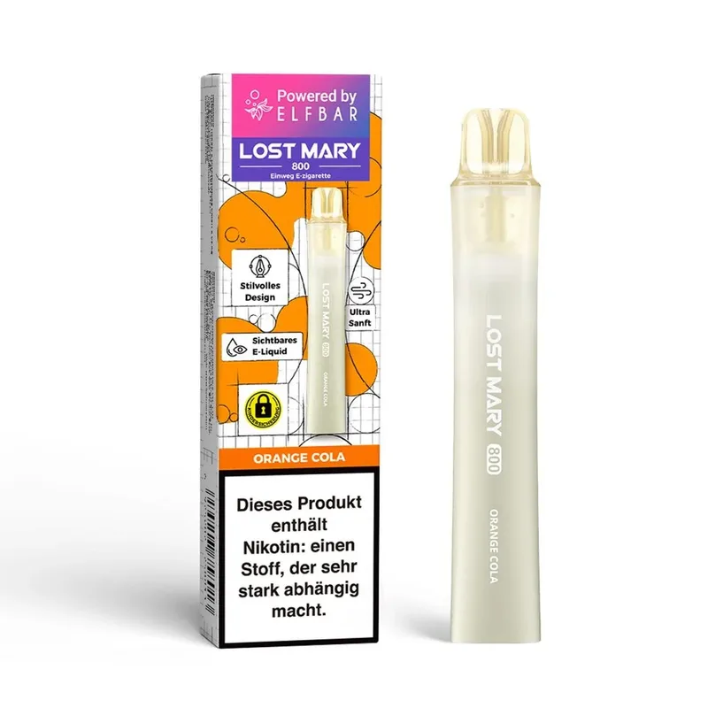 Lost Mary LM800 E-Shisha 20mg - Orange Cola – Produktabbildung