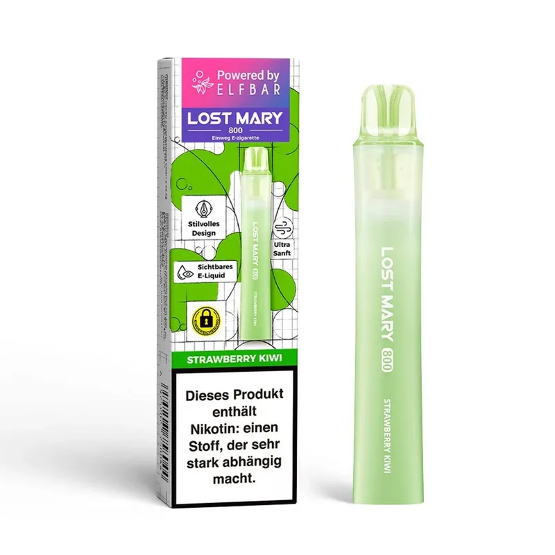 Lost Mary LM800 E-Shisha 20mg - Strawberry Kiwi – Produktabbildung