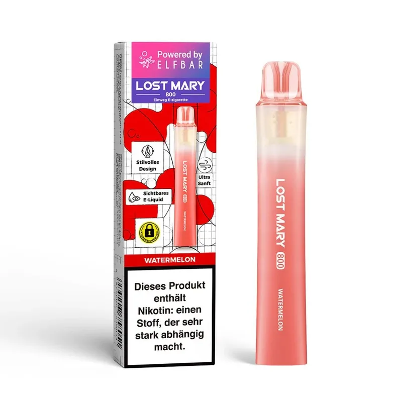 Lost Mary LM800 E-Shisha 20mg - Watermelon – Produktabbildung