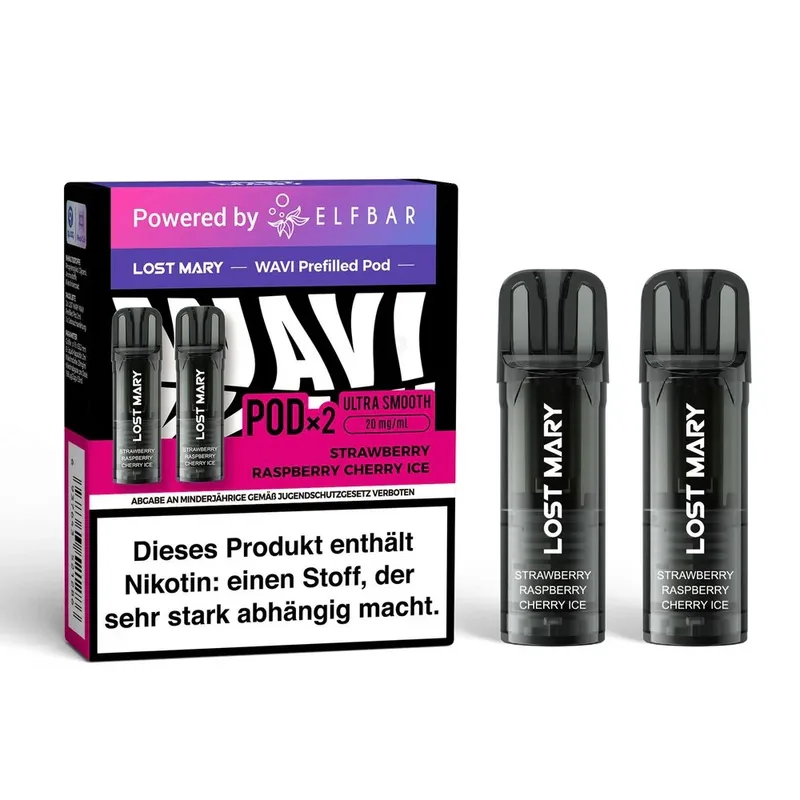 Lost Mary Wavi POD (2stk) - Strawberry Raspberry Cherry Ice – Produktabbildung