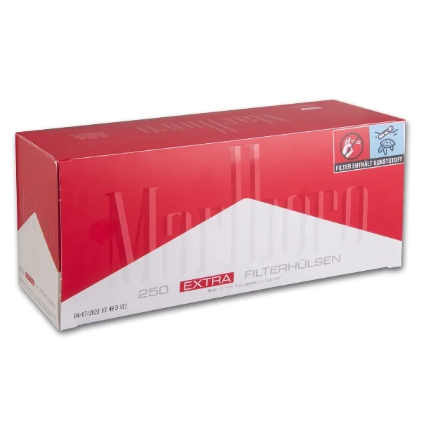 MARLBORO Extra Red Hülsen (4) 250 Stück Packung – Produktabbildung