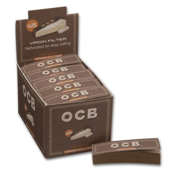 OCB Filter Tips Unbleached 25x50 – Produktabbildung