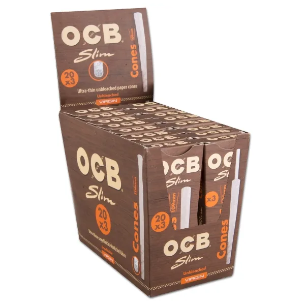OCB Unbleached Slim Cones 12x3 Cones – Produktabbildung