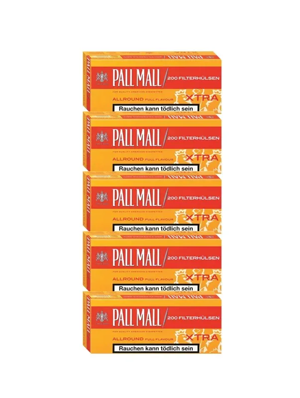 PALL MALL Allround Red XTRA Hülsen (5) 200 Stück Packung – Produktabbildung