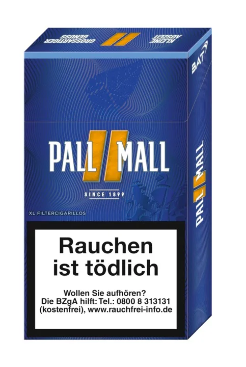PALL MALL Blue XL Filter Cigarillos mit Naturdeckblatt (10) – Produktabbildung