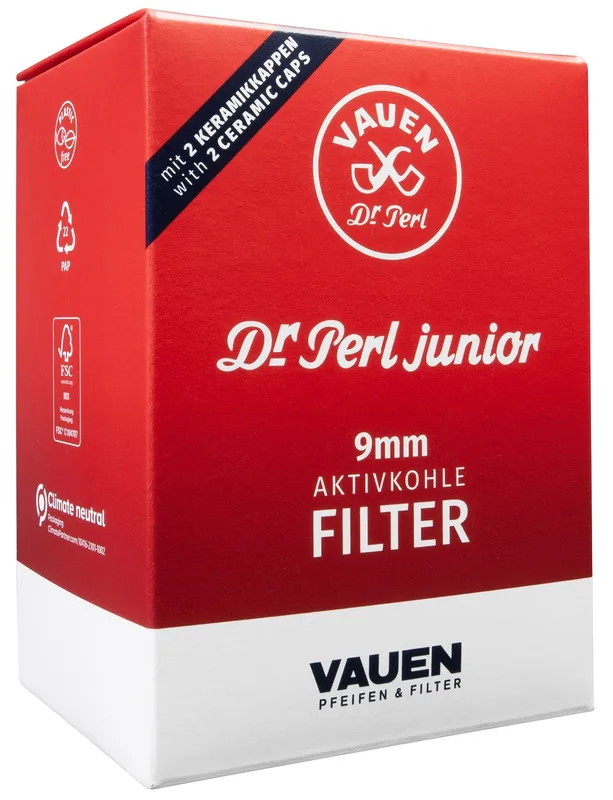 Pfeifenfilter VAUEN Dr Perl Aktivkohle Jumax 180 Stück – Produktabbildung