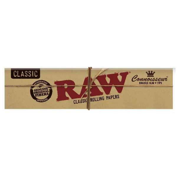 RAW Blättchen Connoisseur 24 x 32 + Tips – Produktabbildung