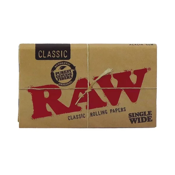 RAW Blättchen Single Wide Double 25x100 – Produktabbildung