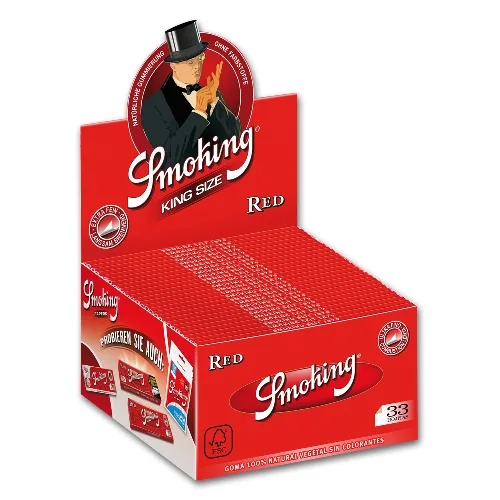 SMOKING King Size Red 25 x 33 Blatt – Produktabbildung