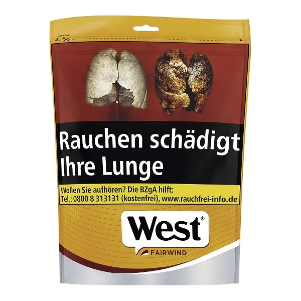 WEST Yellow (Fairwind) Volumen Tobacco Zip-Beutel – Produktabbildung