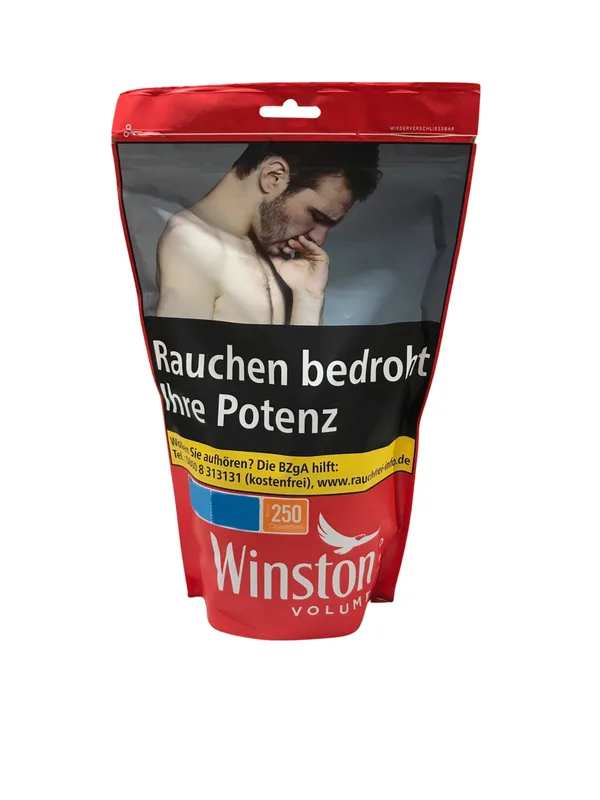 WINSTON Volumen Tobacco Red Zip Bag-XL – Produktabbildung